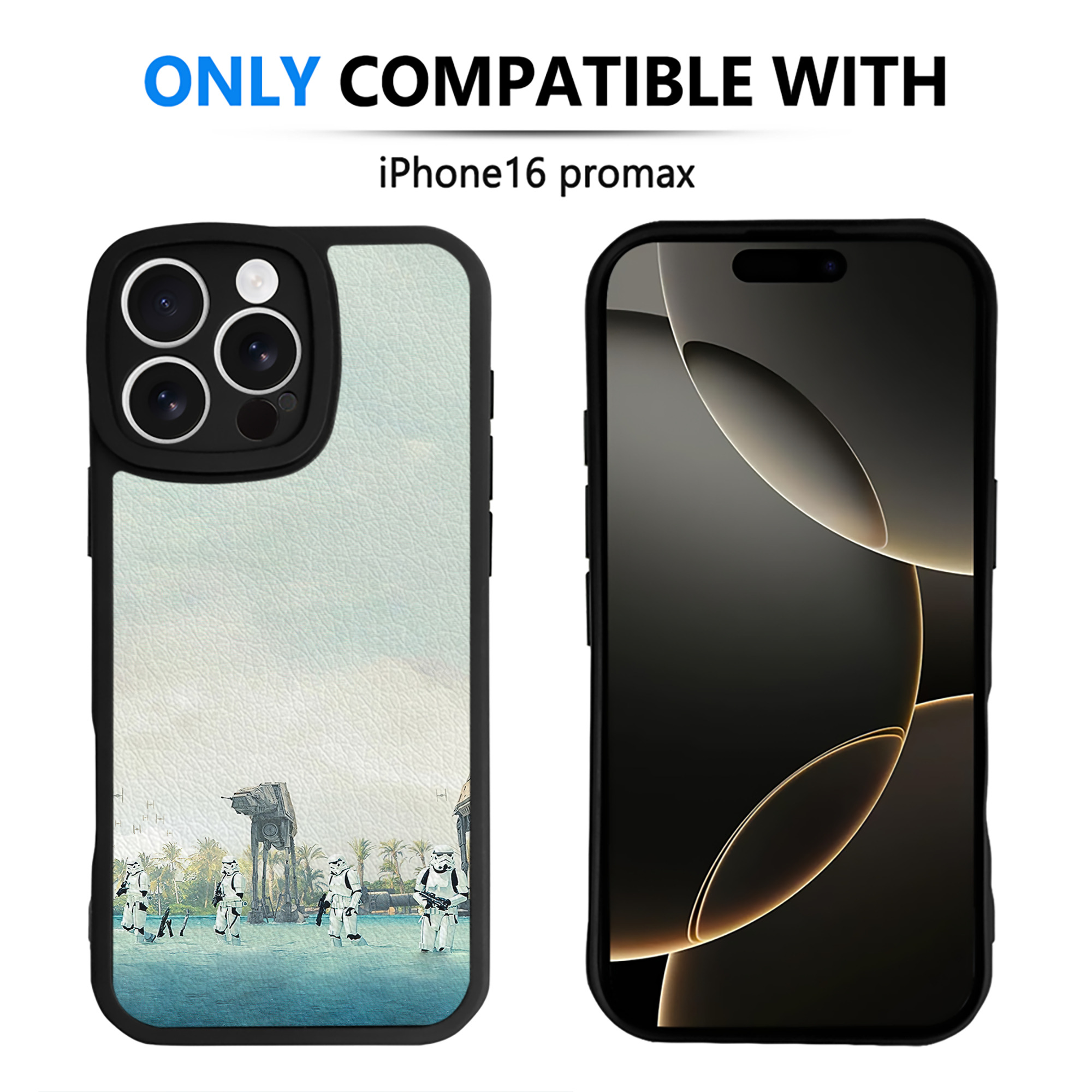 （画像用） スター・ウォーズ Star Wars 【iPhone 16シリーズ対応】シリコンスマホケース（レザー調） 材質：シリコン